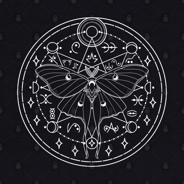 Luna Moth Moon Glyphs by RavenWake